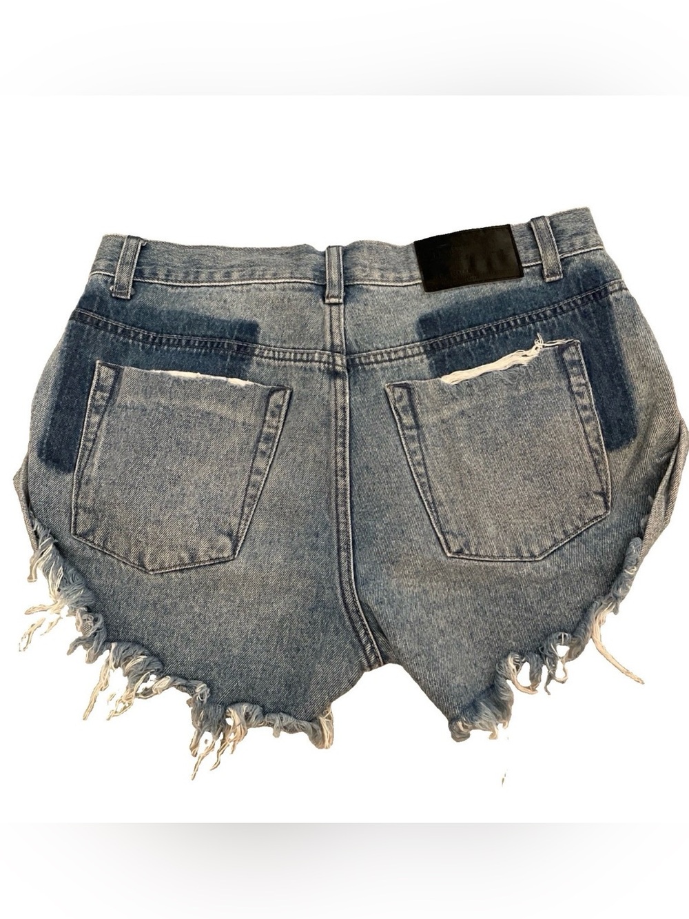 One Teaspoon SZ 24 Bandits Relaxed Fit Long Rise Shadow Pocket Jean Denim Shorts